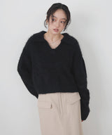 モールフェザースキッパーニット