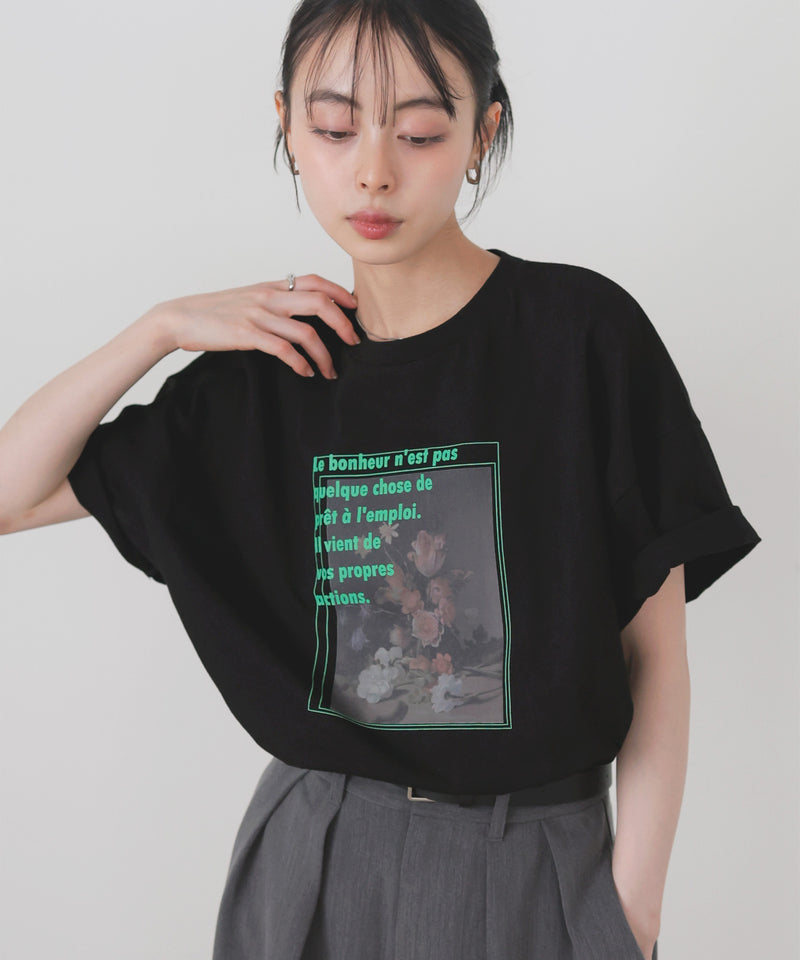 フラワーフォトロゴTシャツ