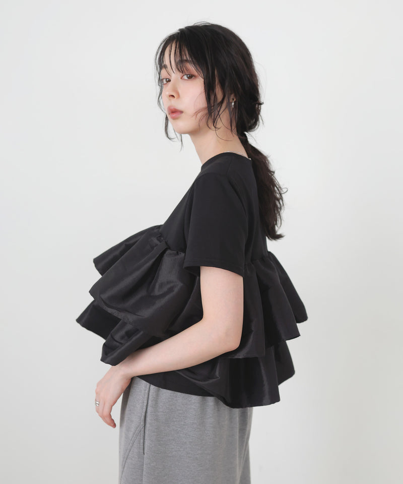 シャイニーフリルTシャツ – LIAN