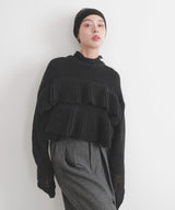 【12月下旬予約商品】シアーフリルニットプルオーバー