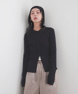 【一部予約商品】クルミボタンリブポロニット