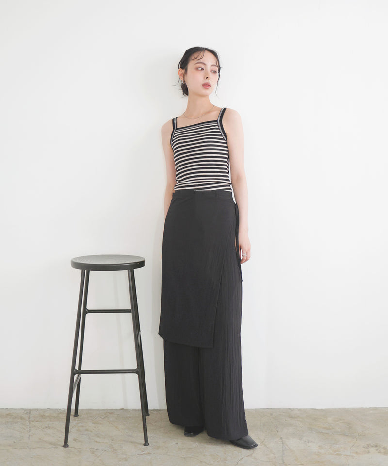 ラップスカート付きパンツ