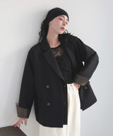 【1月下旬予約商品】レイヤードデザインテーラードジャケット