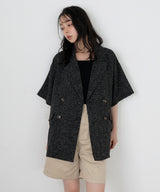 サマーツイードハーフジャケット