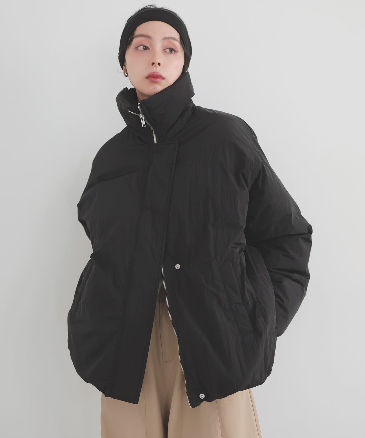 OMMO ギャザーバルーンダウン　フリーサイズ OMMO】ギャザーバルーンダウンコート 差がつくオシャレ防寒】全ての