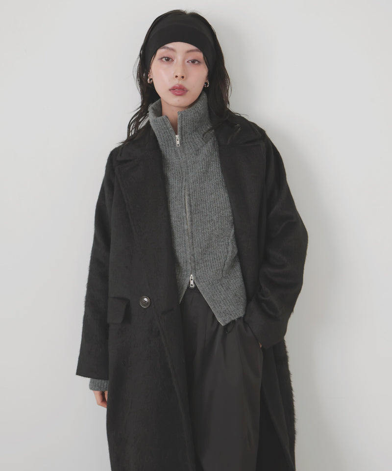 シャギーダブルロングコート