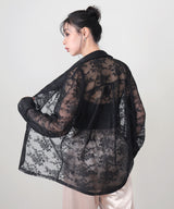 フラワーレースシャツジャケット