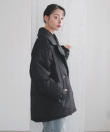 タフタテーラードダウンジャケット