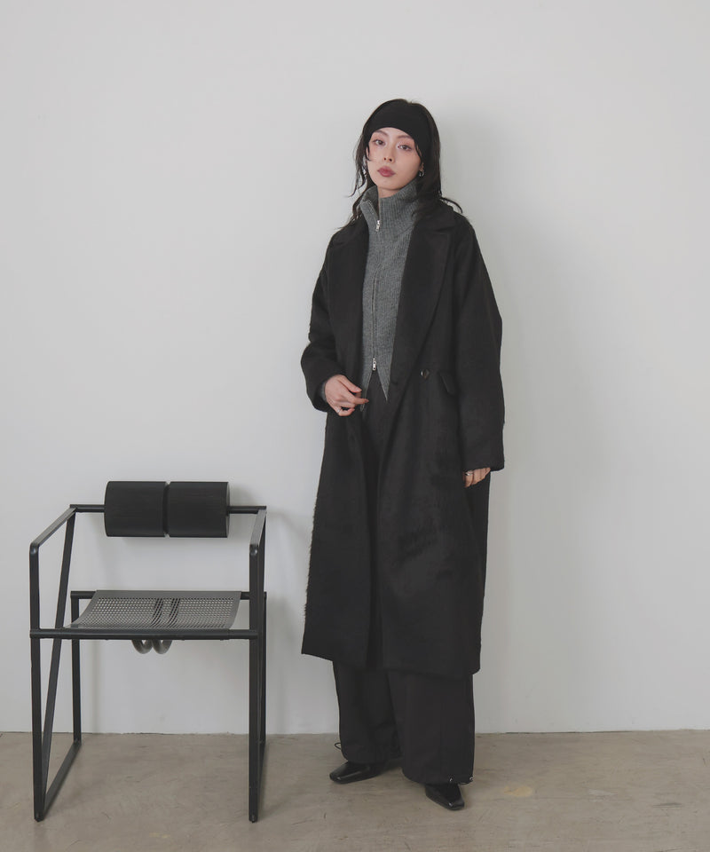 シャギーダブルロングコート