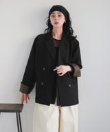 【1月下旬予約商品】レイヤードデザインテーラードジャケット
