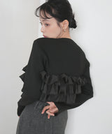 【12月上旬予約商品】フリルビスチェニットプルオーバー