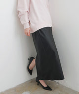 ウォッシャブルフェイクレザーナロースカート