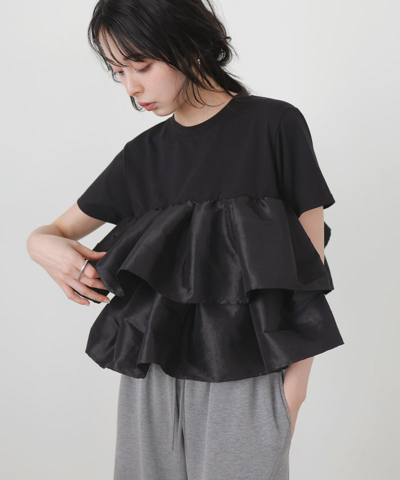 シャイニーフリルTシャツ – LIAN LIAN シャイニーフリルTシャツ オフホワイト