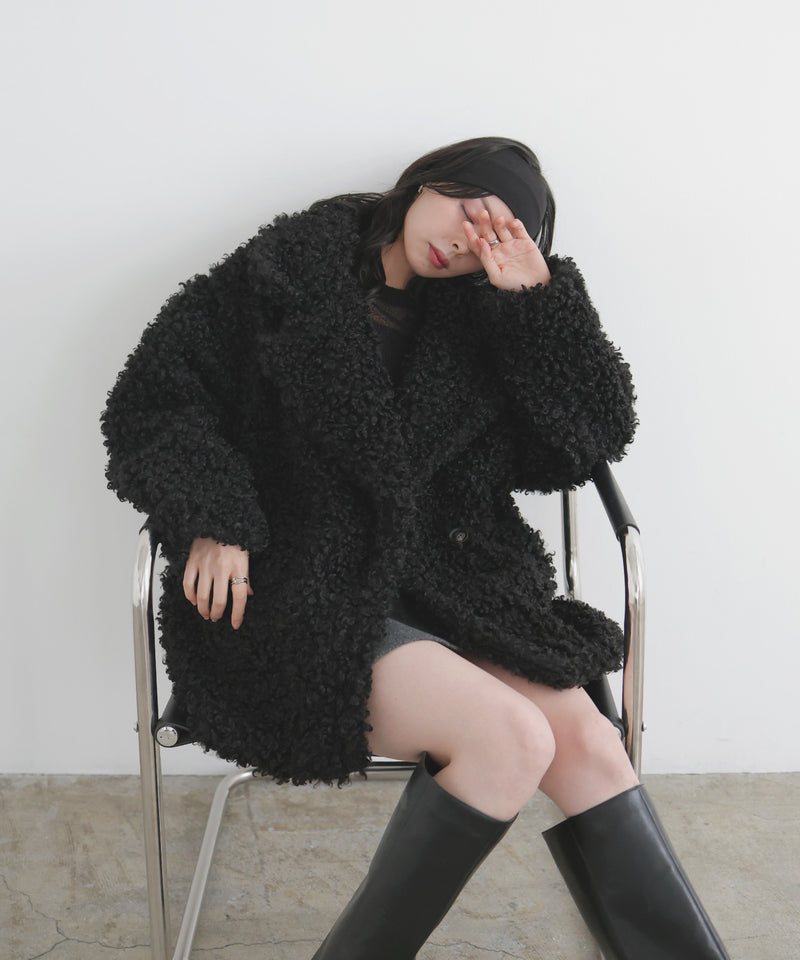 プードルファーテーラードコート