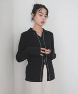 バイカラーラインポロニット