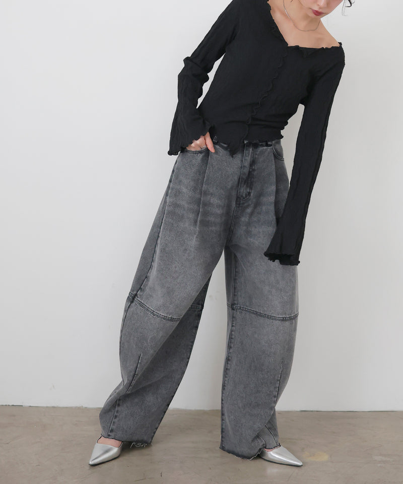 ☆最終値下げ☆Apbコクーンデニムパンツ A part by（アパートバイ） ジーンズ デニム デニムパンツ Apbコクーン