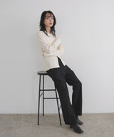 【12月中旬予約商品】センタータックフレアパンツ