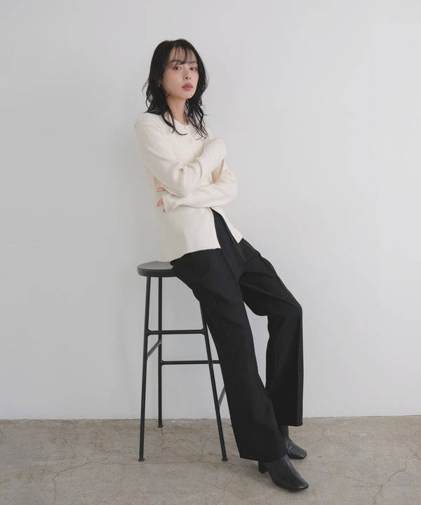 【12月中旬予約商品】センタータックフレアパンツ