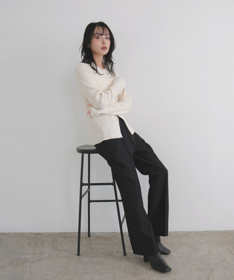 【12月中旬予約商品】センタータックフレアパンツ