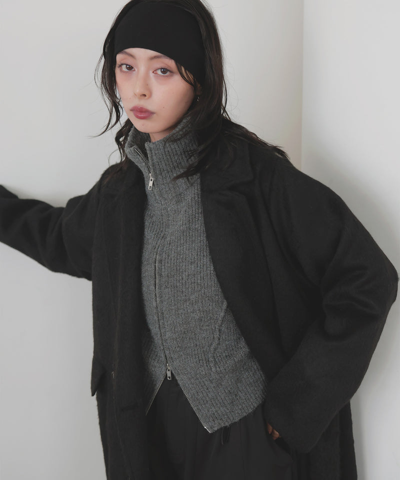 シャギーダブルロングコート