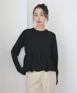 ペプラムニットプルオーバー