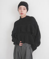 【12月下旬予約商品】シアーフリルニットプルオーバー