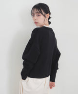 アルパカタッチフリルレイヤードカーディガン