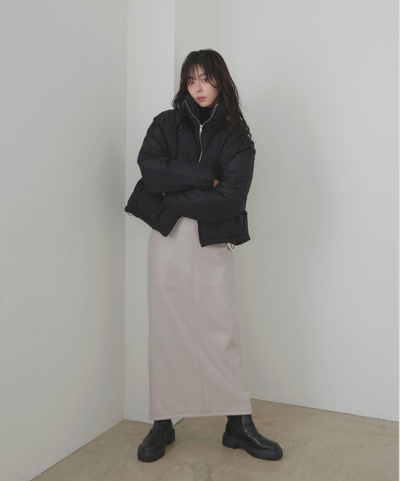 \ 8月22日発売 /【10月下旬予約商品】チェックファイバーショートダウン