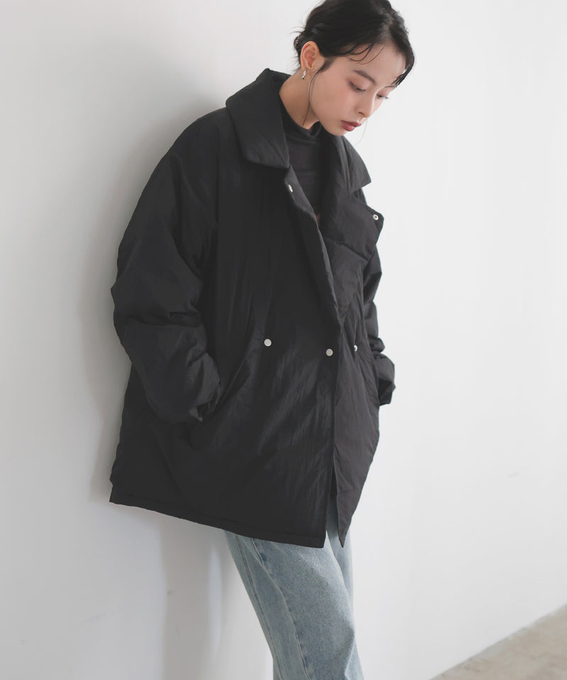 タフタテーラードダウンジャケット