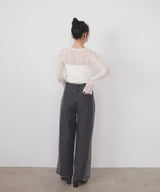 ストレートバイカラーデニムパンツ