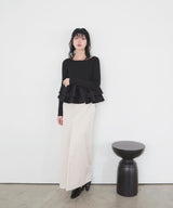 【3月上旬予約商品】【mayu × LIAN】シャイニーフリルニット