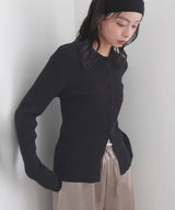 【一部予約商品】クルミボタンリブポロニット