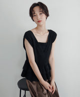 ２WAYモヘアフリルニットベスト