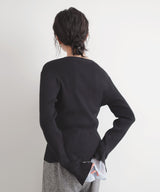 カフシアーバイカラーカーデ