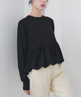 ペプラムニットプルオーバー