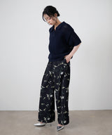 フラワープリントワイドパンツ