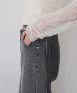 ストレートバイカラーデニムパンツ