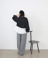 バルーンペプラムスウェット