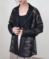フラワーレースシャツジャケット