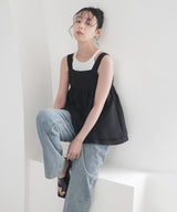 バイカラーツイードキャミ