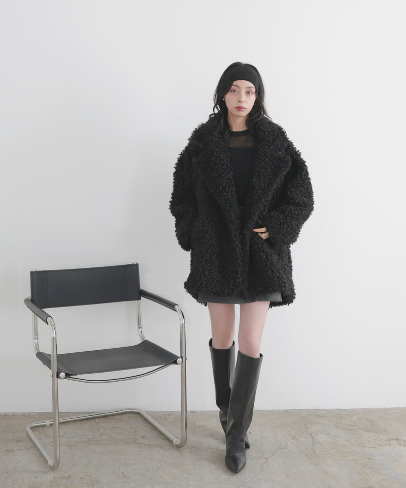 プードルファーテーラードコート