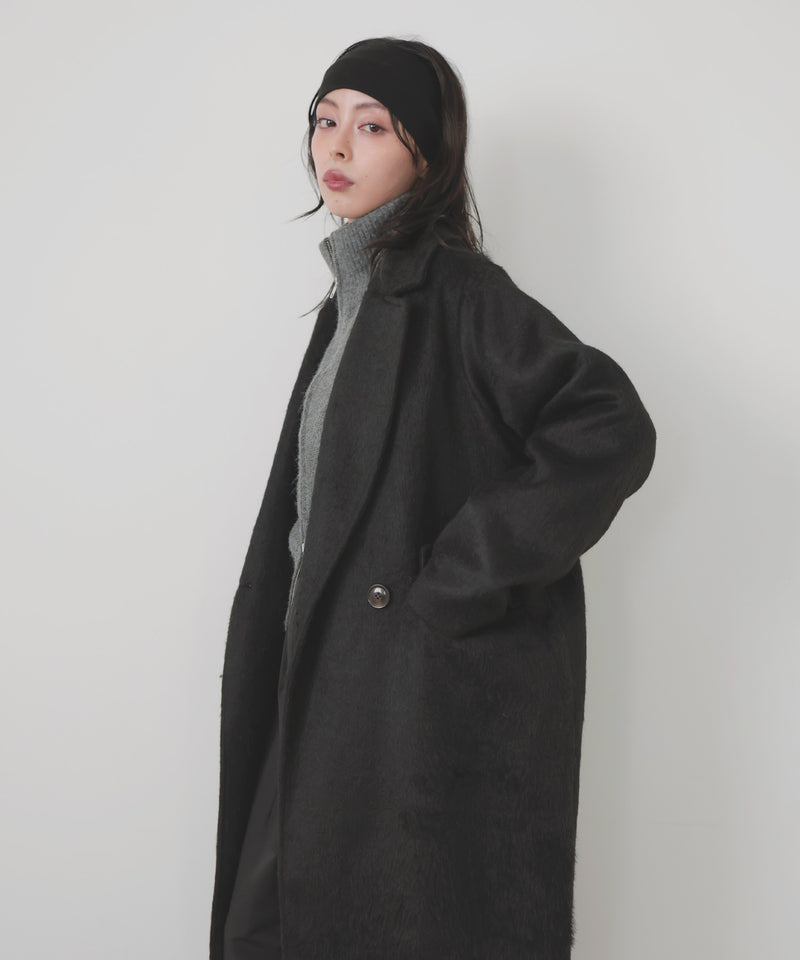 シャギーダブルロングコート