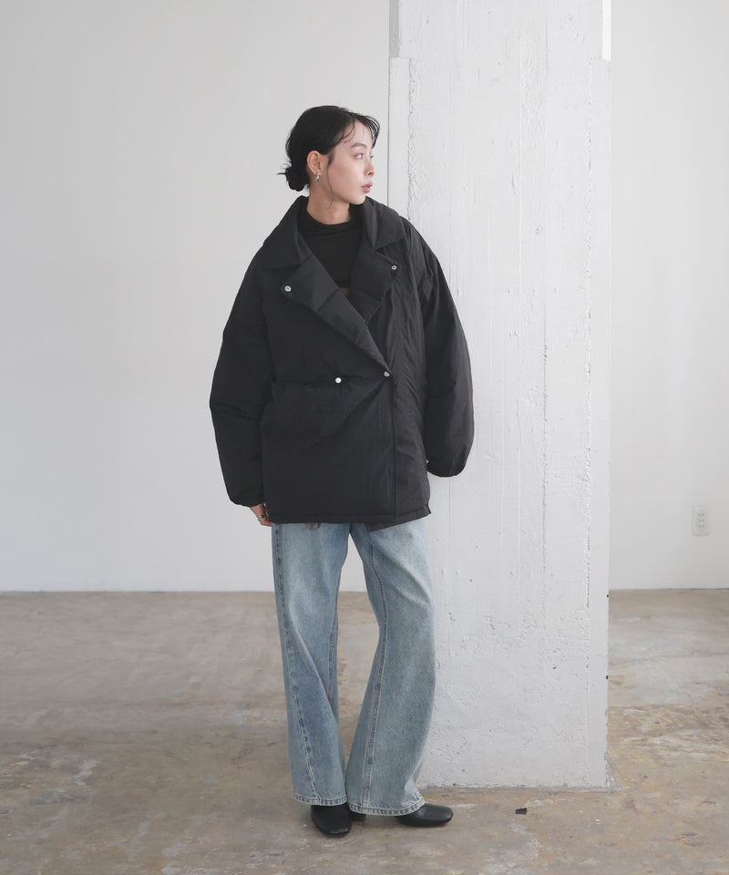 タフタテーラードダウンジャケット