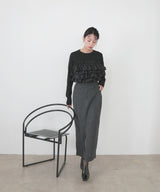 【12月上旬予約商品】フリルビスチェニットプルオーバー