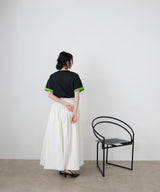 バイカラーロールアップTシャツ