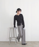 カフシアーバイカラーカーデ