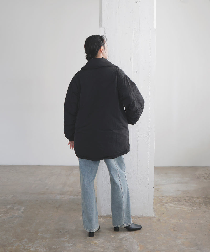 タフタテーラードダウンジャケット