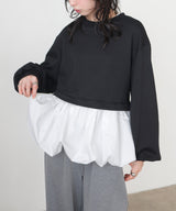 バルーンペプラムスウェット