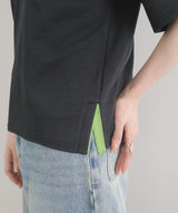 バイカラーヘンリーネックＴシャツ