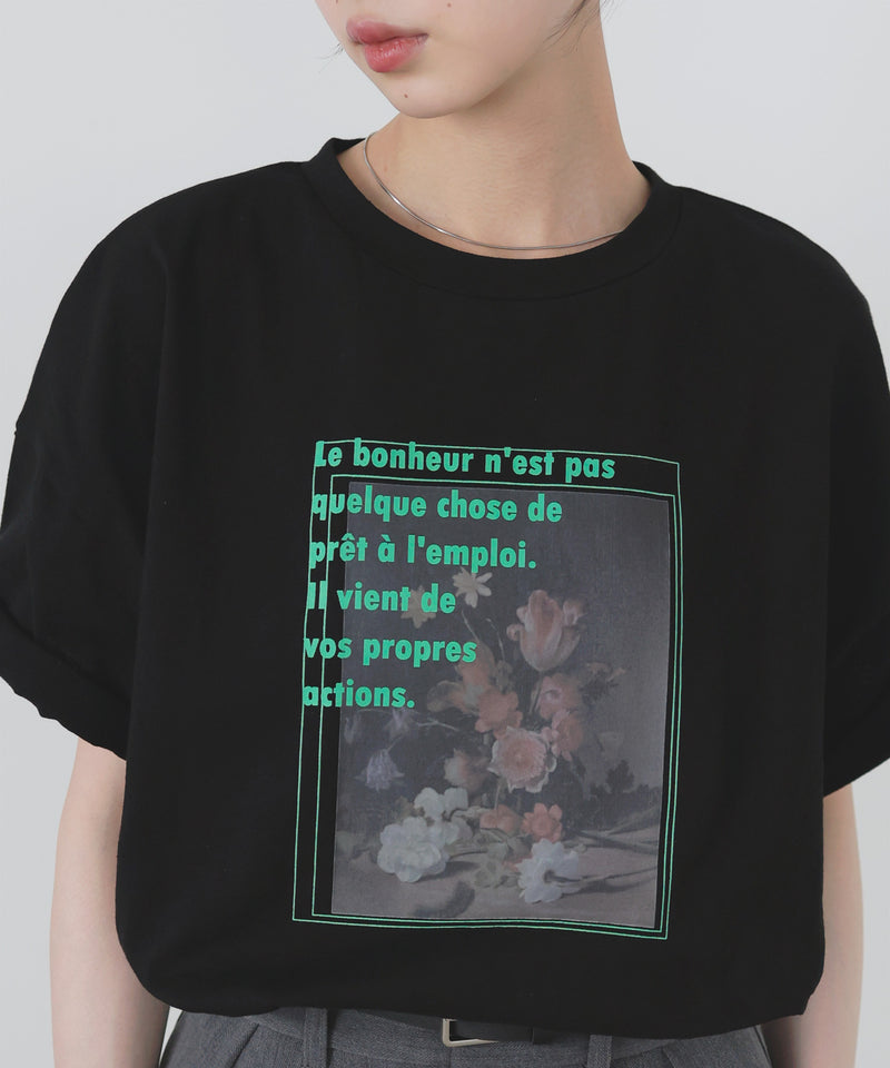 フラワーフォトロゴTシャツ